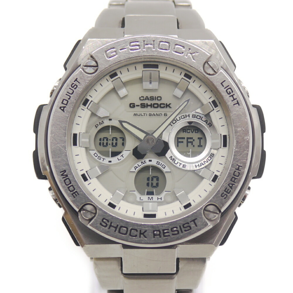 CASIO G-SHOCK GST-W110D-7AJF Radio-Controlled Solar Watch with White Dial